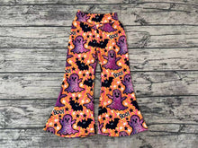 Load image into Gallery viewer, Baby Girls Halloween Purple Ghost Bell Bottom Pants
