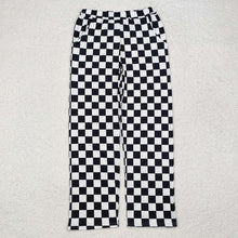 Load image into Gallery viewer, Adult Women Black Checkered Bottom Pants Pajamas
