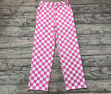 Load image into Gallery viewer, Adult Women Pink Checkered Bottom Pants
