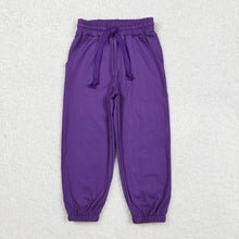 Load image into Gallery viewer, Baby Girls Active Wear Purple Jogger Yoga Pants

