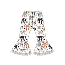 Load image into Gallery viewer, Baby Girls Colorful Bows Stars Plaid Bell Bottom Pants
