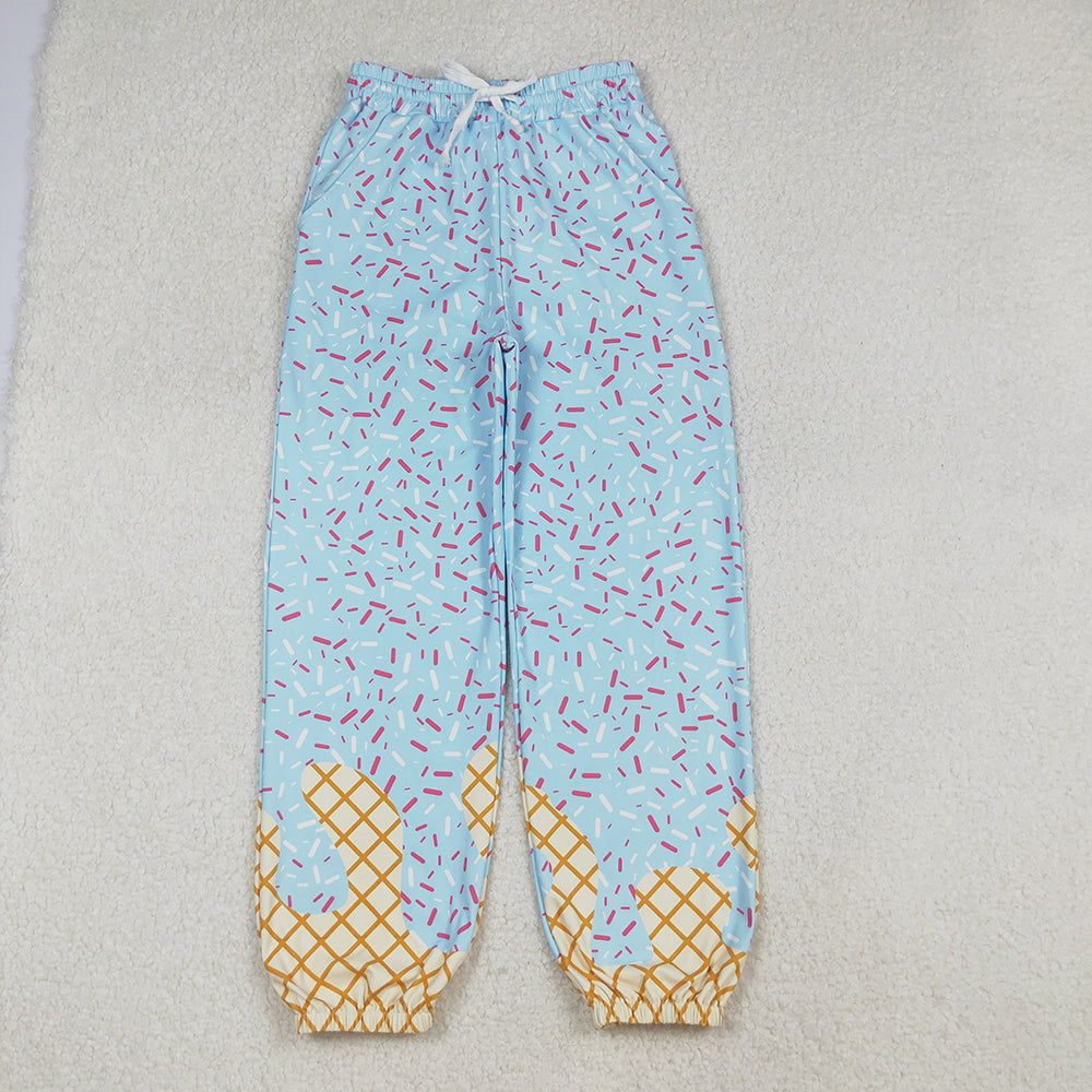 Adult Women Blue Drip Pockets Yoga Active Team Pants