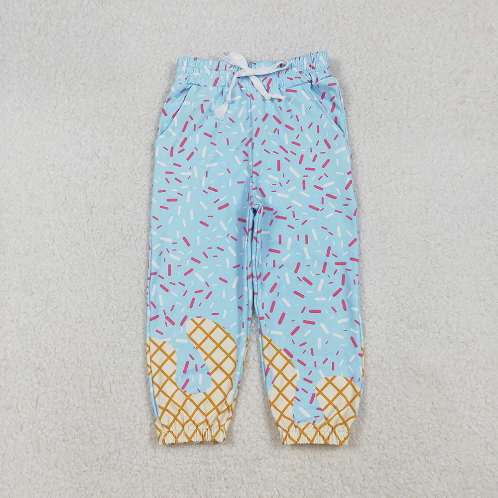 Baby Girls Blue Drip Team Pockets Yoga Active Pants