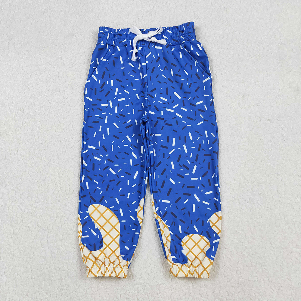 Baby Girls Hot Blue Sprinkles Drip Team Pockets Yoga Active Pants