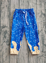 Load image into Gallery viewer, Baby Girls Hot Blue Sprinkles Drip Team Pockets Yoga Active Pants
