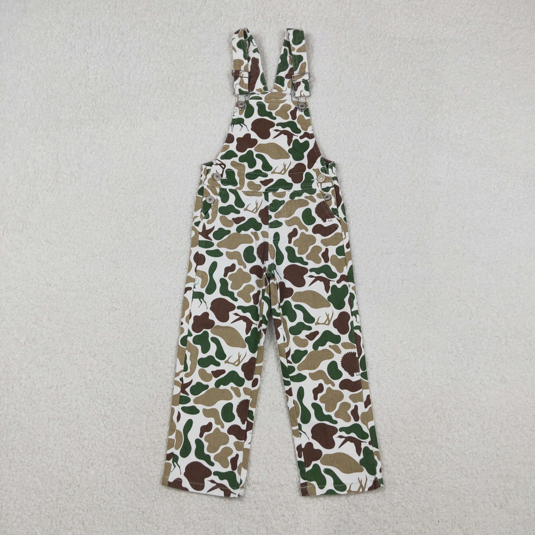 Baby Boys Deer Ducks Turkey Camo Hunting Denim Jumpsuits