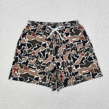 Load image into Gallery viewer, Adult Man Brown Duck Camouflage Pockets Bottom Trunk Shorts Swimwear
