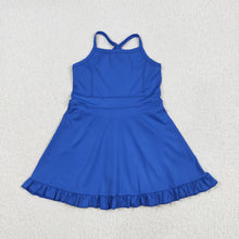 Load image into Gallery viewer, 5 Colors Sibling Baby Girls Athletic Active Wear Knee Length Dresses
