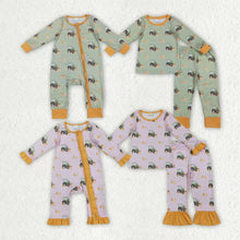 Load image into Gallery viewer, Sibling Baby Kids Fall Trucks Pumpkins Farm Rompers Pajamas Sets
