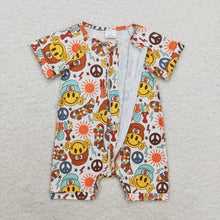 Load image into Gallery viewer, Baby Boys Mama&#39;s Boy Zip Short Sleeve Summer Rompers
