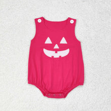Load image into Gallery viewer, Sibling Baby Boys Girls Embroidery Ghosts Pumpkins Halloween Rompers
