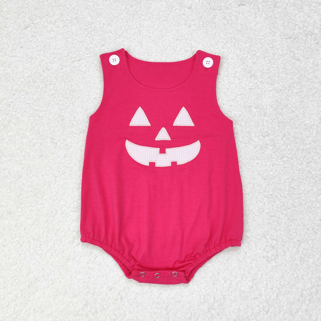 Sibling Baby Boys Girls Embroidery Ghosts Pumpkins Halloween Rompers