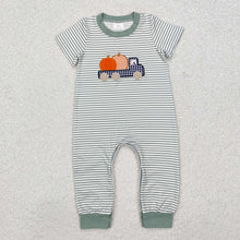 Load image into Gallery viewer, Sibling Baby Boys Pumpkins Truck Pumpkin Rompers Clothes
