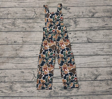 Load image into Gallery viewer, Baby Boys Dark Brown Camo Straps Jumpsuits
