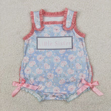 Load image into Gallery viewer, Sibling Baby Girls Floral Big Little Sister Rompers Outfits Sets
