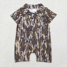 Load image into Gallery viewer, 5 Colors Sibling Baby Infant Boys Short Sleeves Camouflage Button Rompers
