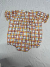 Load image into Gallery viewer, Baby Infant Girls Fall Plaid Cows Farm Smocked Rompers
