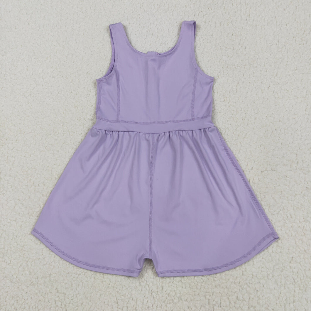 Sibling Baby Girls Colorful Sleeveless Yoga Jumpsuits