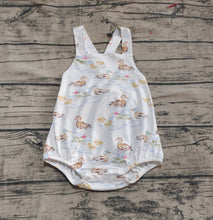 Load image into Gallery viewer, Baby Boys Strap Ducks Bubble Rompers
