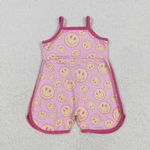 Load image into Gallery viewer, Baby Girls Pink Strap Smiles Pockets Jumpsuits
