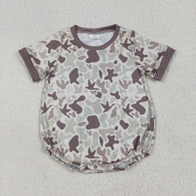 Load image into Gallery viewer, Sibling Baby Boys Short Sleeves Western Camo Rompers
