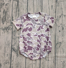 Load image into Gallery viewer, Baby Boys Dark Grey Camo Short Sleeve Southern Rompers
