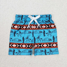 Load image into Gallery viewer, 3 Colors Sibling Baby Boys Western Bottoms Shorts
