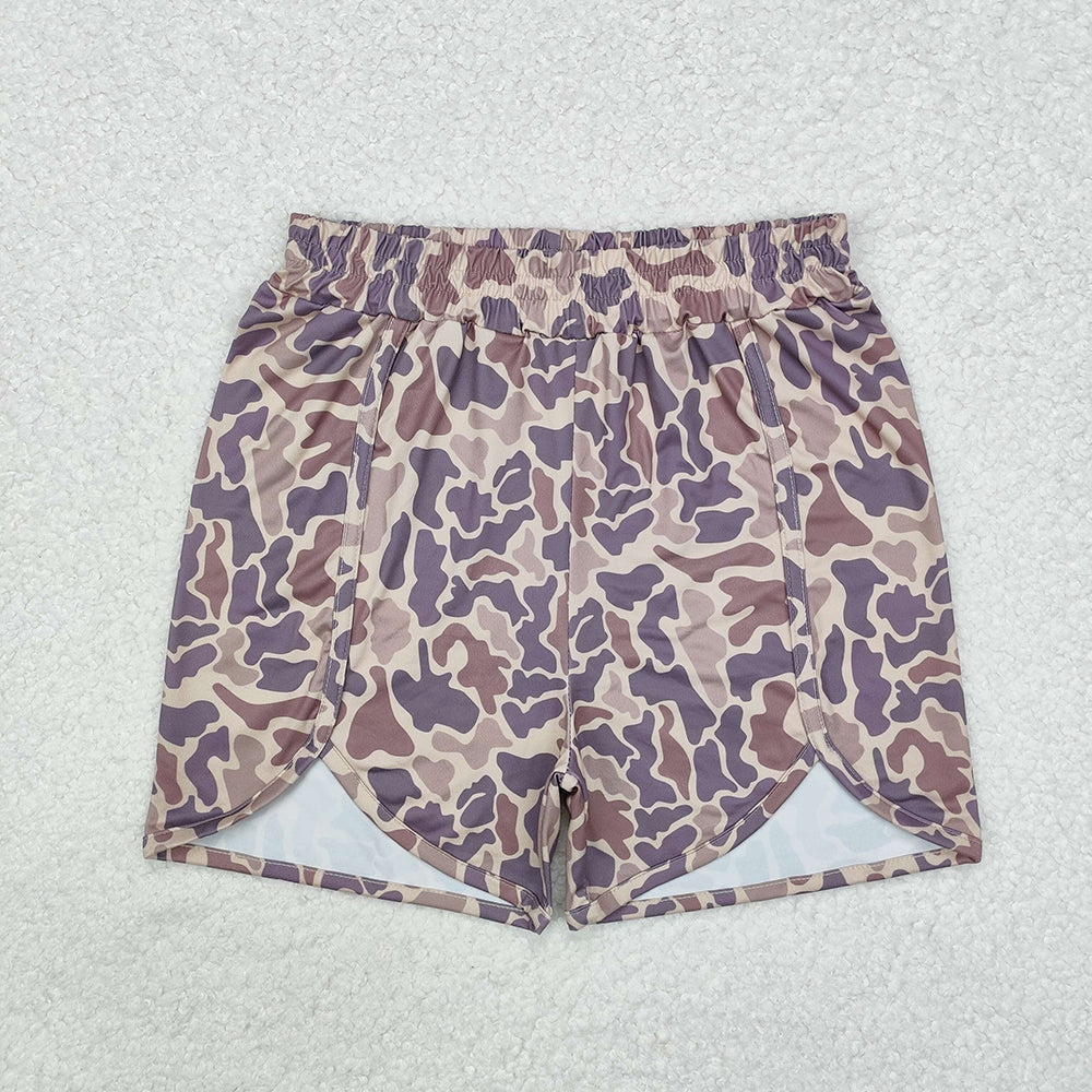 Adult Women Grey Camo Hunting Summer Shorts