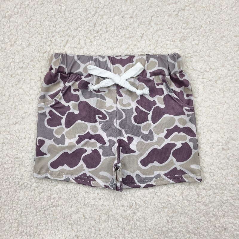 Baby Boys Southern Dark Khaki Camo Pockets Shorts Bottom
