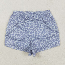 Load image into Gallery viewer, Adult Women Gray Leopard Yoga Summer Shorts
