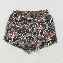 Load image into Gallery viewer, Adult Women Dark Brown Camo Yoga Summer Shorts
