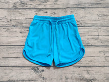 Load image into Gallery viewer, Baby Girls Hot Blue Belt Yoga Shorts Bottoms

