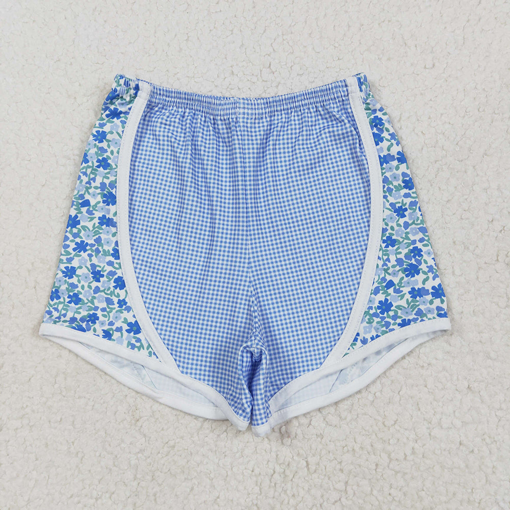 Baby Girls Blue Floral Shorts Bottoms
