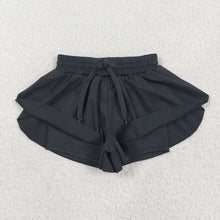 Load image into Gallery viewer, Baby Girls Black Yoga Skort Shorts Bottoms
