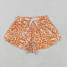 Load image into Gallery viewer, Baby Girls Orange Leopard Summer Shorts Bottoms
