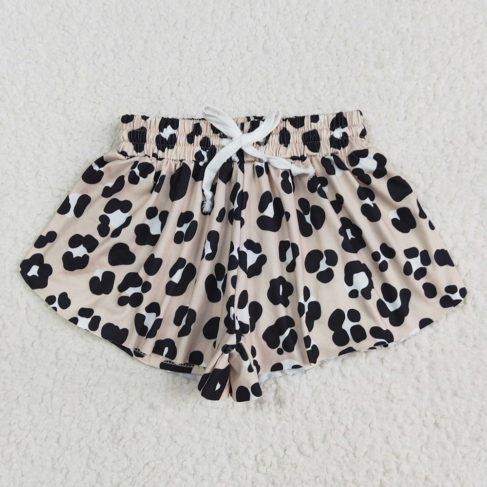 Baby Girls Black Leopard Summer Shorts Bottoms