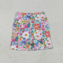 Load image into Gallery viewer, Baby Girls Pink Floral Yoga Short Bottoms
