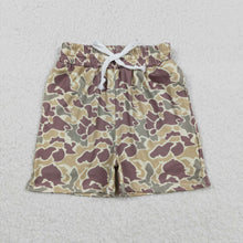 Load image into Gallery viewer, Sibling Baby Boys Girls Khaki Shirts Tops Short Bottom Rompers
