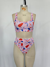 Load image into Gallery viewer, Adult Women Pink Popsicle 4th Of July Top Bottom Swimsuits Sets

