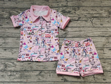 Load image into Gallery viewer, Adult Pink Singer Short Tee Shorts Pajamas Sets
