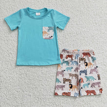 Load image into Gallery viewer, Baby Boys Animal Pockets Shorts Sets
