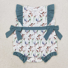 Load image into Gallery viewer, Baby Infant Girls Flying Ducks Flutter Sleeve Rompers
