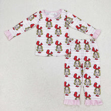 Load image into Gallery viewer, Baby Girls Pink Face Long Sleeve Top Pants Bamboo Pajamas Clothes Sets
