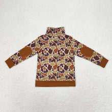 Load image into Gallery viewer, Baby Boys Brown Grey Camo Zip Pullovers Tops
