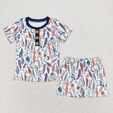 Load image into Gallery viewer, Baby Boys Fishing Short Sleeve Shirt Shorts Pajamas Clothes Sets
