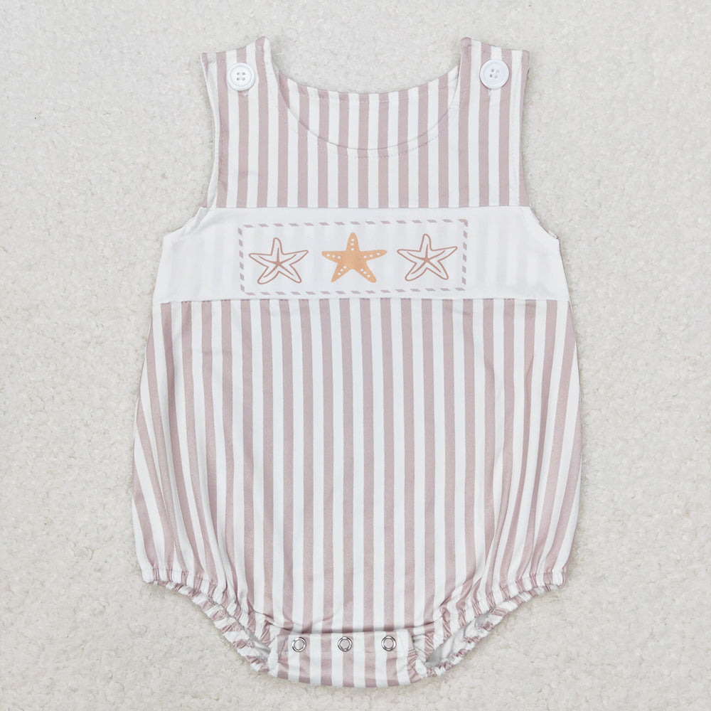 Baby Boys Stars Sleeveless Summer Rompers