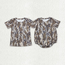 Load image into Gallery viewer, Baby Boys Camo Branches Short Sleeve Tee Shirts Tops Rompers Brother Designs
