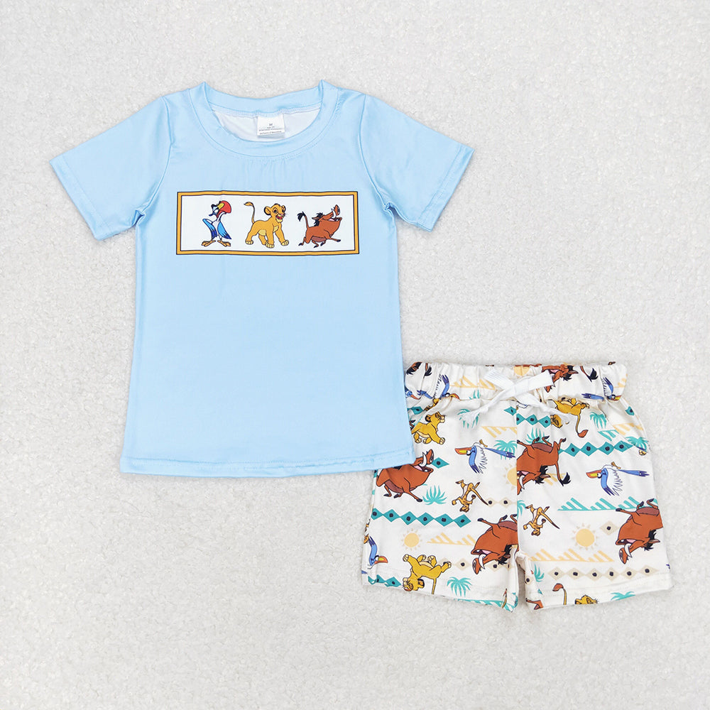 Baby Boys Lion Short Sleeve Tee Shirts Tops Shorts Clothes Sets