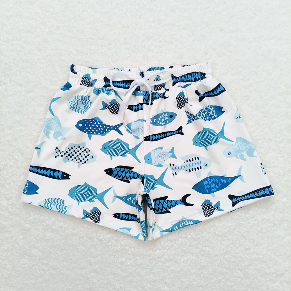 Baby Boys Fish Summer Trunks Swimsuits Swimwear