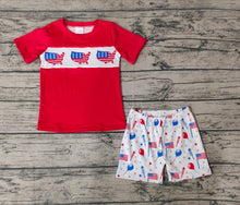 Load image into Gallery viewer, Baby Boys 4th Of July Flags Balloons Shirt Summer Shorts Clothes Sets
